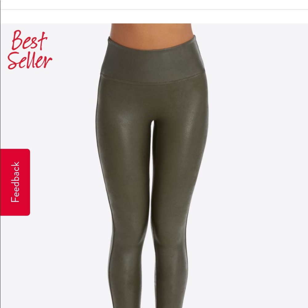 Spanx Faux leather leggings grey -BARELY WORN